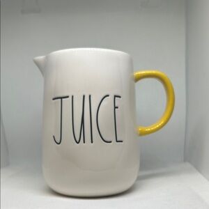 White Pitcher with Yellow Handle